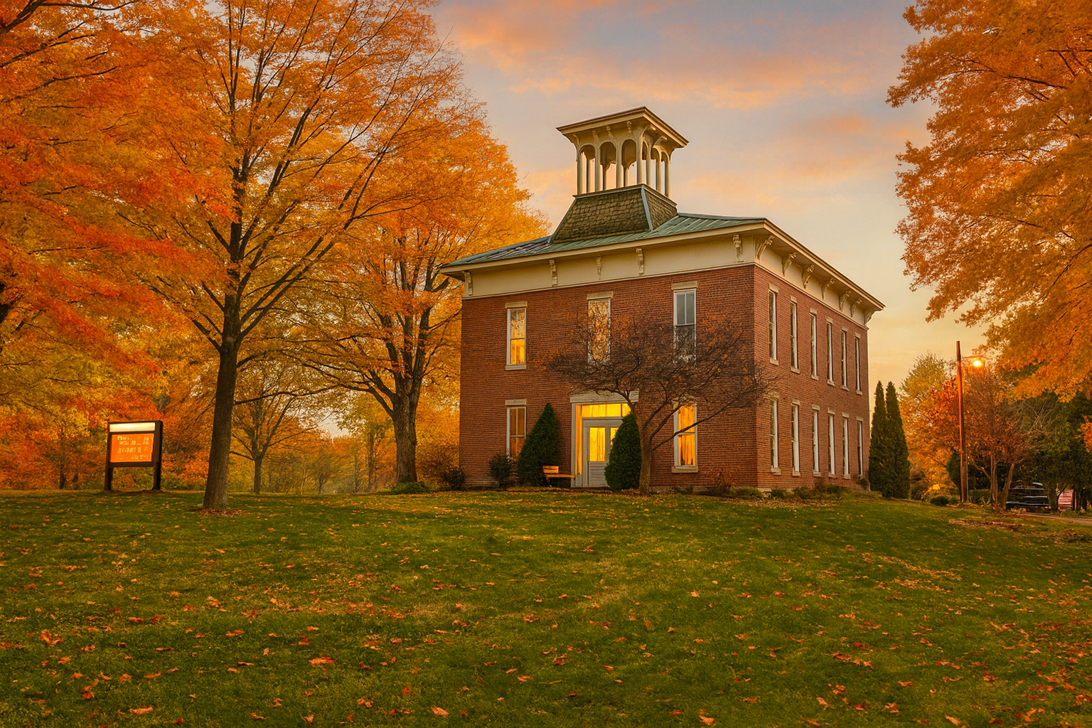 Historic Building in Fall